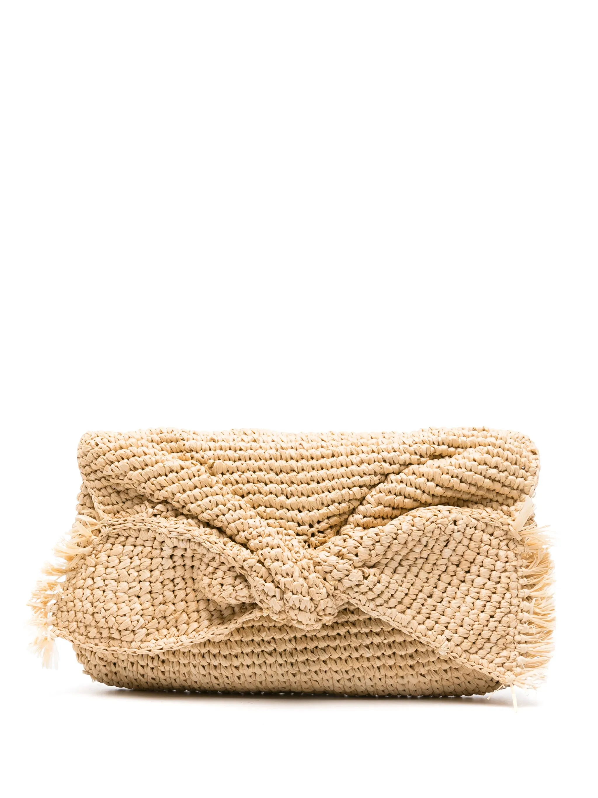 

Клатч Bow из рафии Anya Hindmarch, бежевый