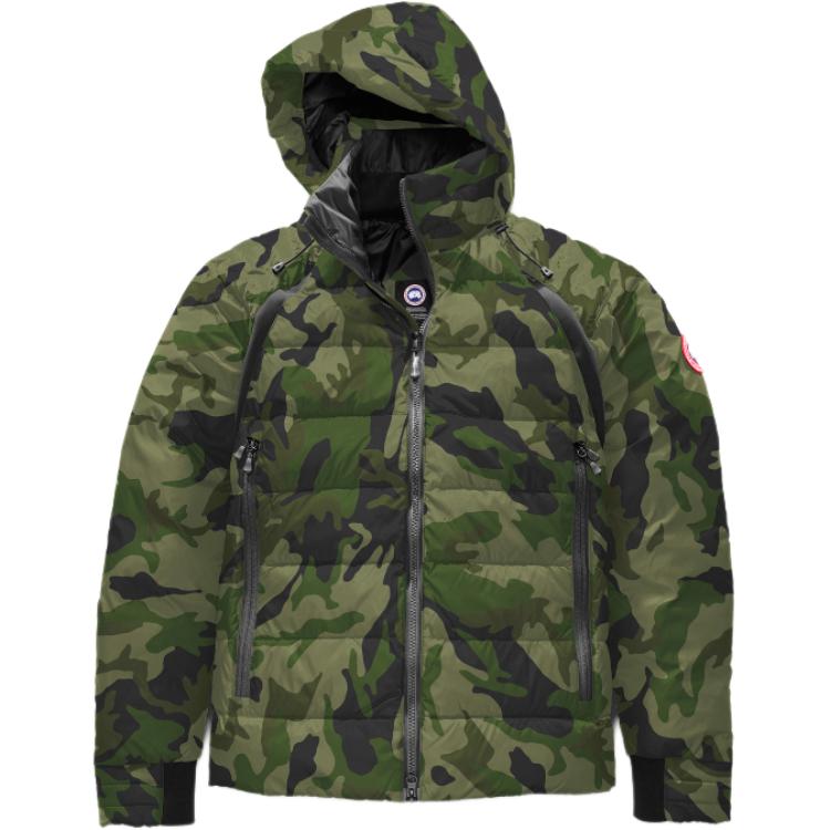 

Мужская пуховая куртка HyBridge с капюшоном, камуфляжной расцветкой, средней жесткости Canada Goose, camouflage
