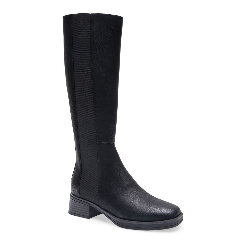 Женские сапоги до колена Aerosoles Daria для верховой езды, цвет Black Grainy Faux Leat