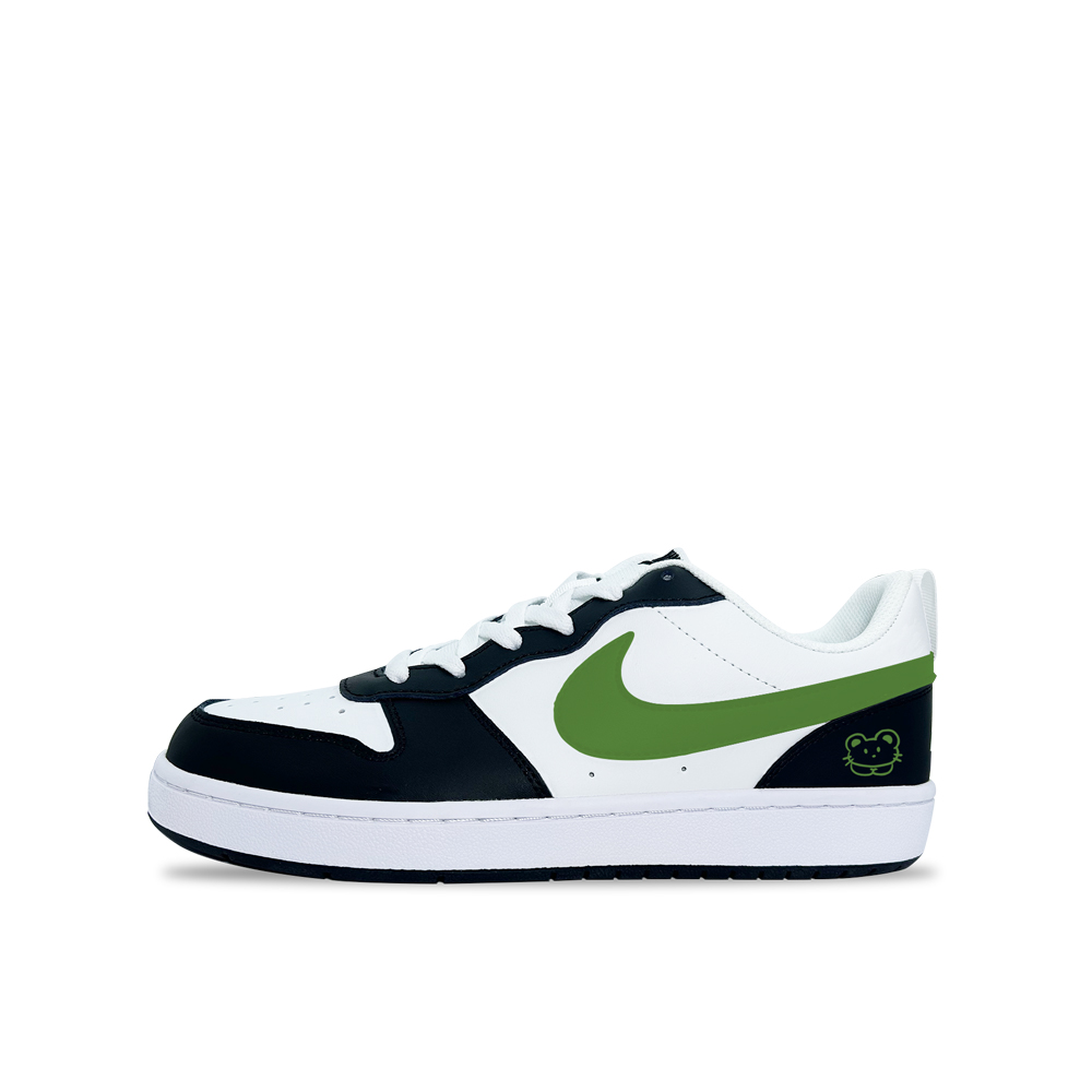 

Nike Court Borough Sprite Green нескользящие устойчивые к истиранию низкие детские скейтбординг кроссовки White