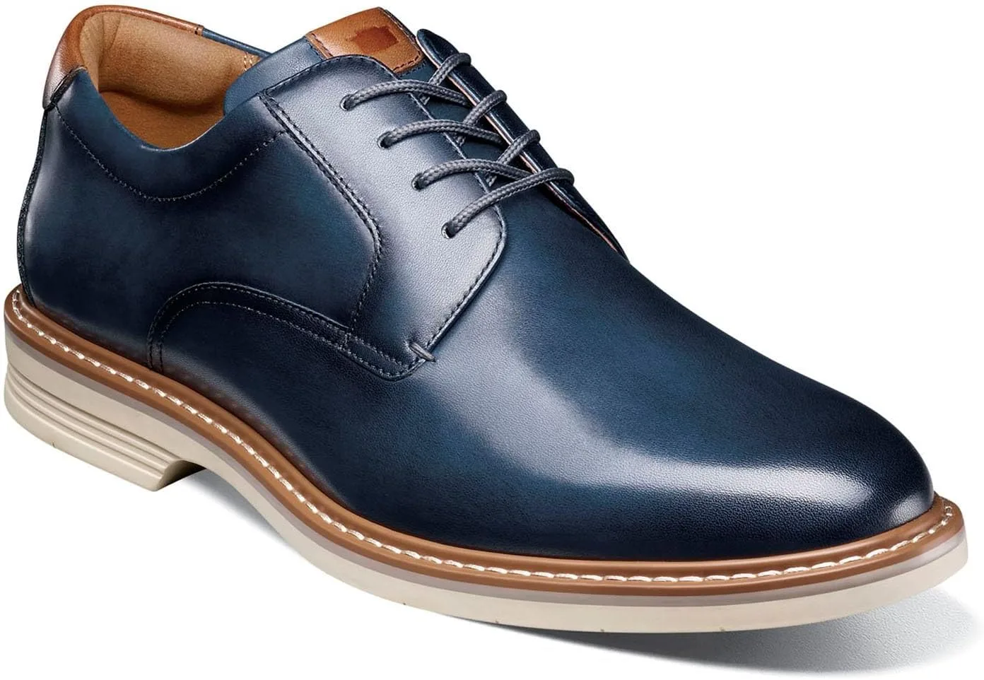 Мужские туфли Oxford Florsheim Norwalk с гладкой передней частью, темно-синий