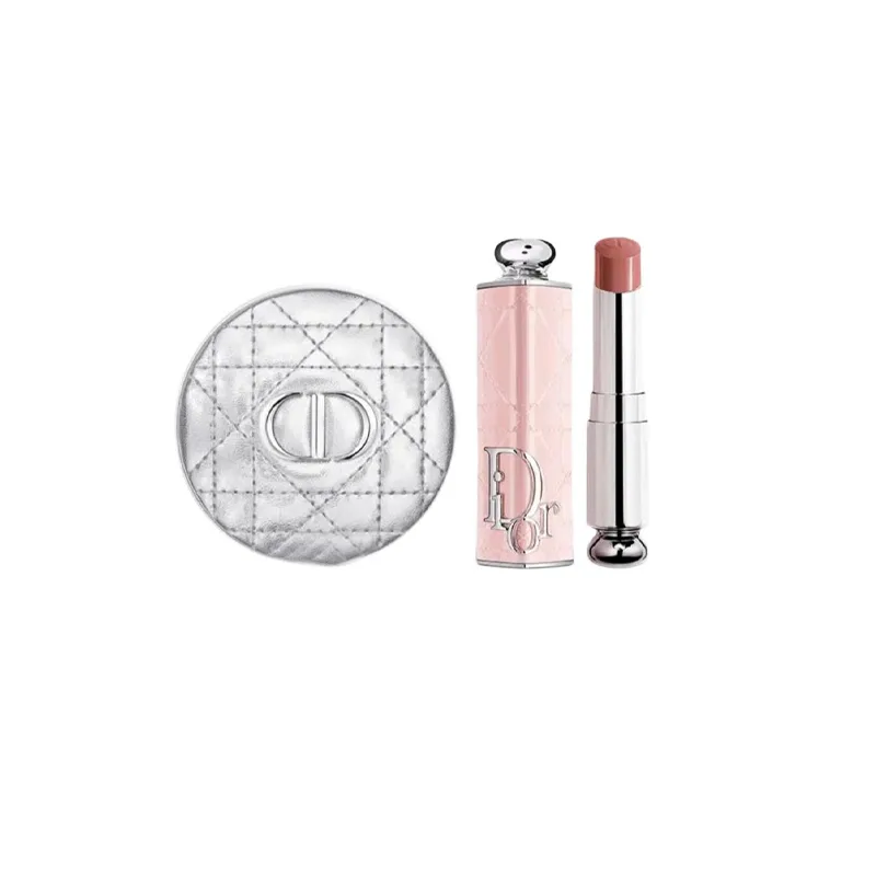 DIOR Набор стойкого увлажняющего макияжа Natural No Transfer, Two-Piece Set: Hydrating Velvet Cushion #1N+Enchanting Lipstick #786 — фото 4