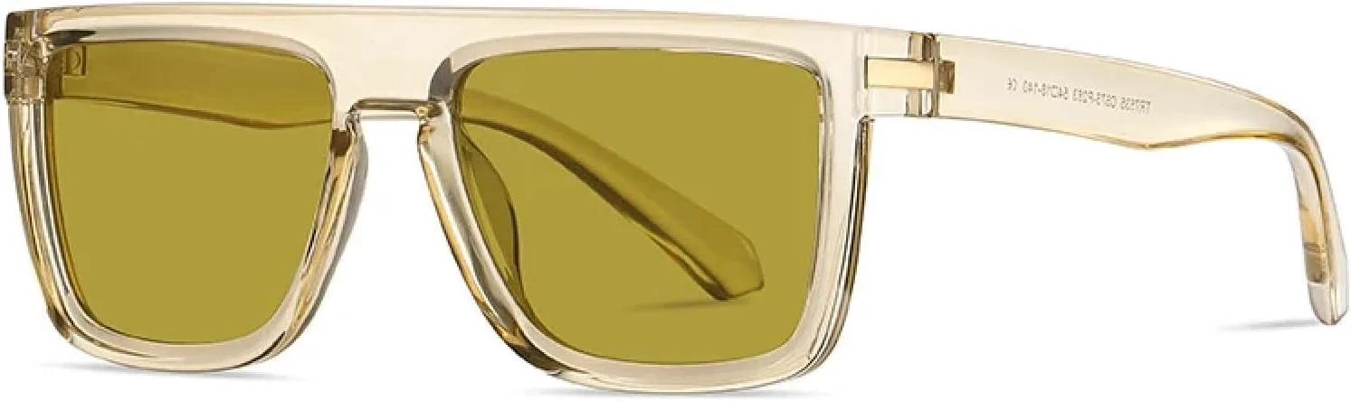 

Мужские солнцезащитные очки для вождения, модные зеркальные очки с защитой от УФ-излучения UV400, женские солнцезащитные очки TVTBBVV, Yellow Yellow Green