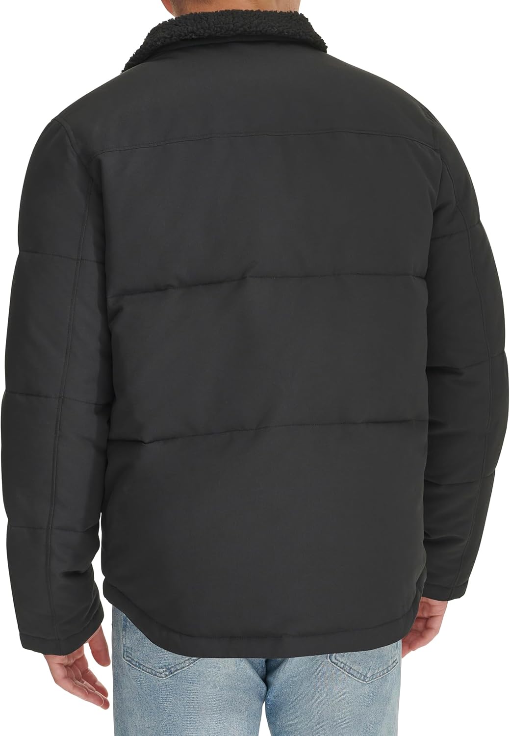 Мужская стеганая куртка Levi's Woodsman с воротником Sherpa (стандартные размеры, а также размеры для больших и высоких), Black Solid — фото 3