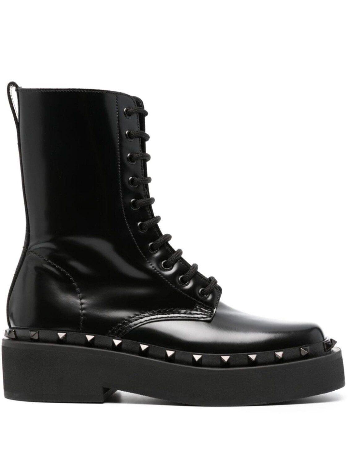 

Valentino Garavani ботинки на шнуровке с декором Rockstud, черный