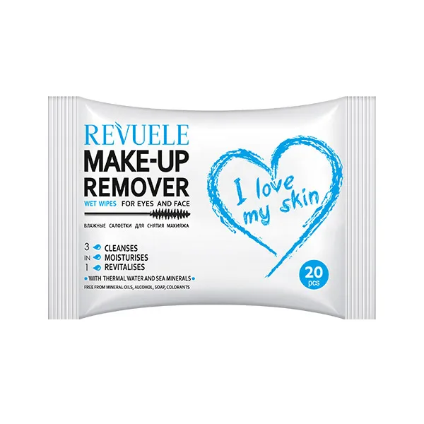 

Средства для снятия макияжа Toallitas Humedas Make-Up Remover Revuele, 20 UD