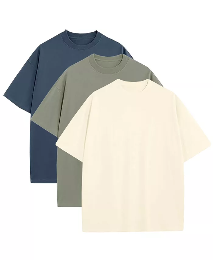 

Мужской набор из 3 футболок оверсайз Blu Rock, мультиколор