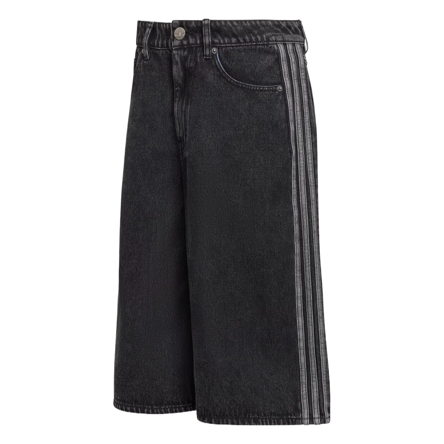Джинсовые шорты Firebird женские Adidas Originals, Pure Black Denim