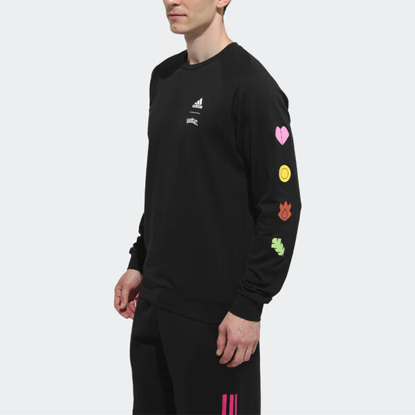 Толстовка x pokemon crossover printing sports training pullover black Adidas, черный — фото 3