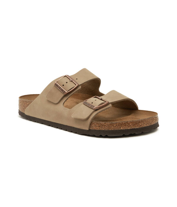 

Тапочки кожаные Birkenstock Arizona Leoi, бежевый