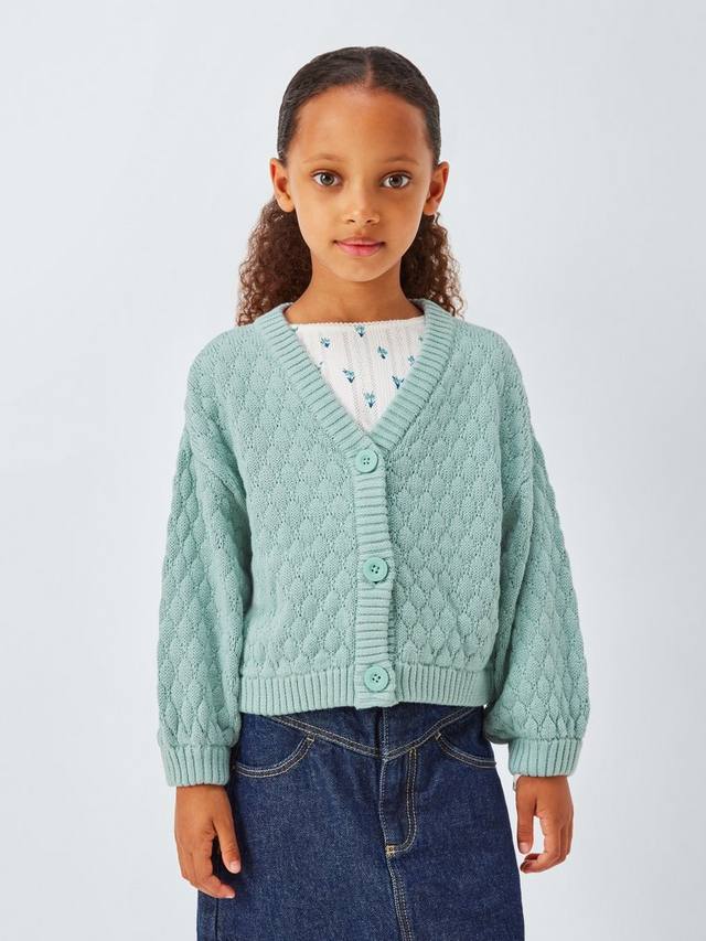 

Детский кардиган с V-образным вырезом Popcorn John Lewis, Bright Blue