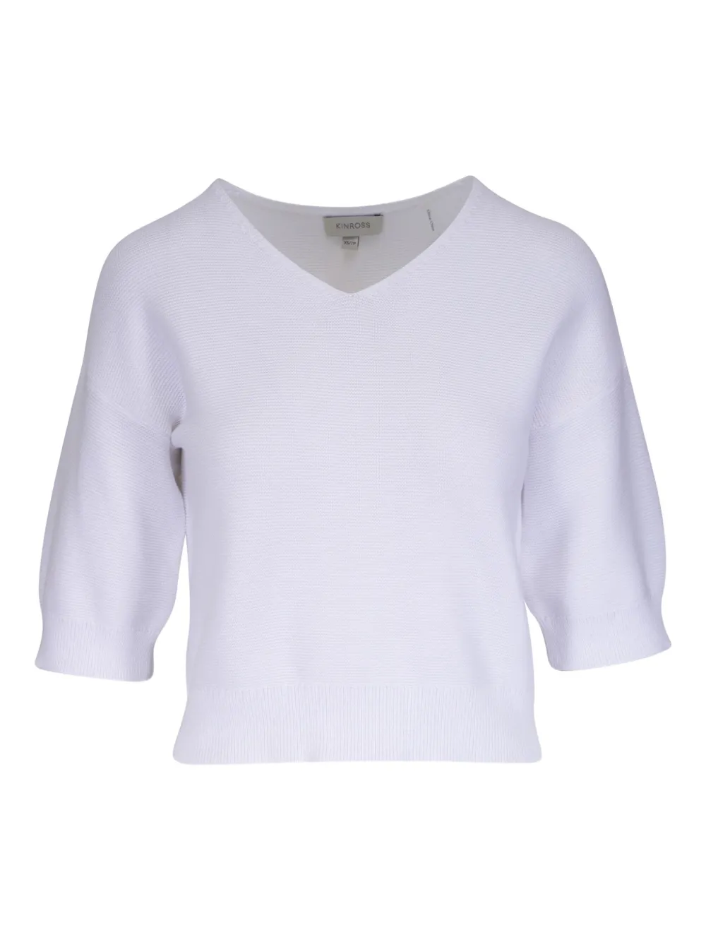 

Джемпер с круглым вырезом Kinross Cashmere, белый