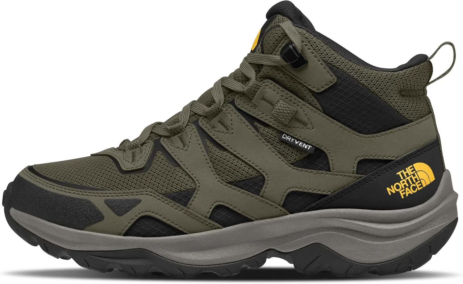 Мужские водонепроницаемые походные ботинки THE NORTH FACE Hedgehog 3 Mid | Верх из кожи рипстоп, резиновая подошва, зеленый/черный — фото 3