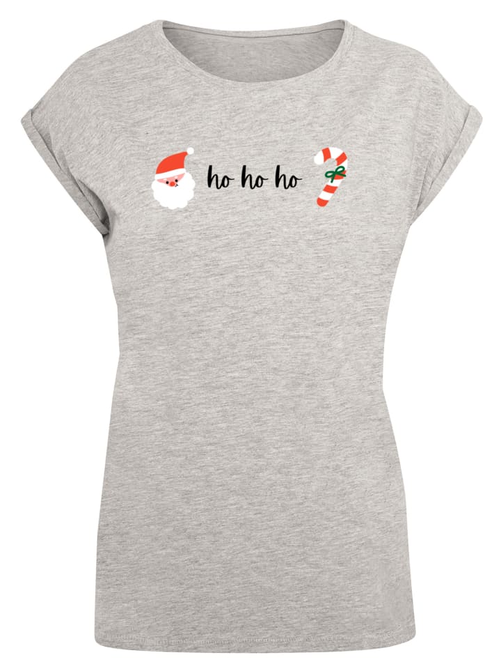

F4NT4STIC Рождественская футболка «Хо-хо-хо» серого меланжевого цвета, Серый, F4NT4STIC Рождественская футболка «Хо-хо-хо» серого меланжевого цвета