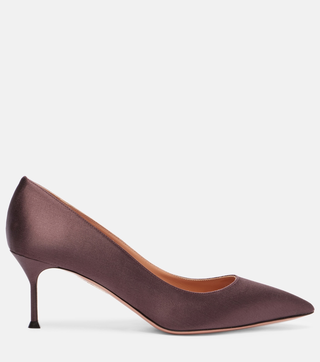 Сатиновые туфли Purist 65 Aquazzura, Mocha — фото 4