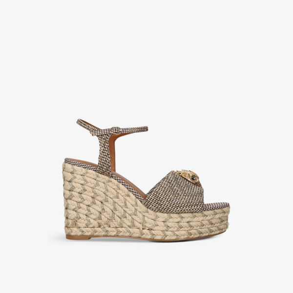 

Эспадрильи Kensington с орлом и узором «гусиные лапки» Kurt Geiger London, бежевый