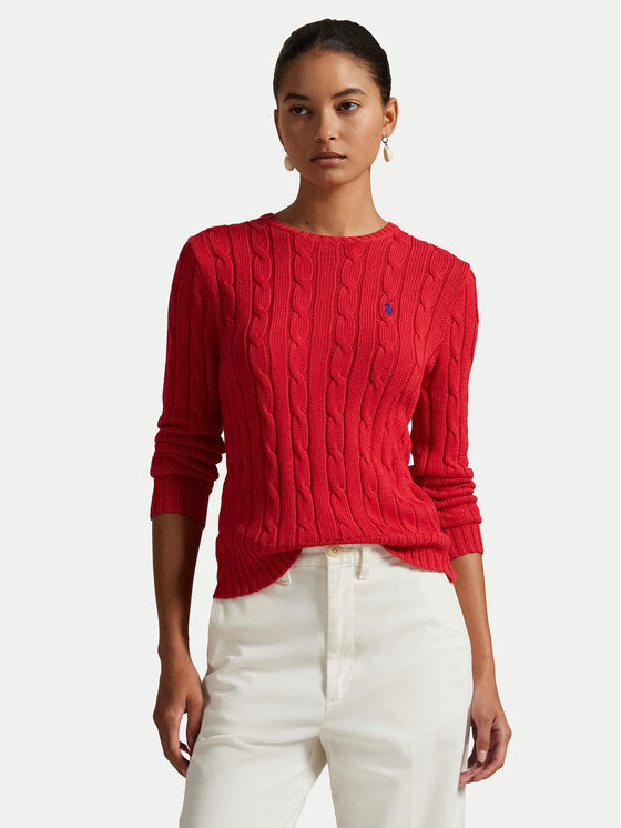 

Свитер slim fit 211971869019 Polo Ralph Lauren, красный