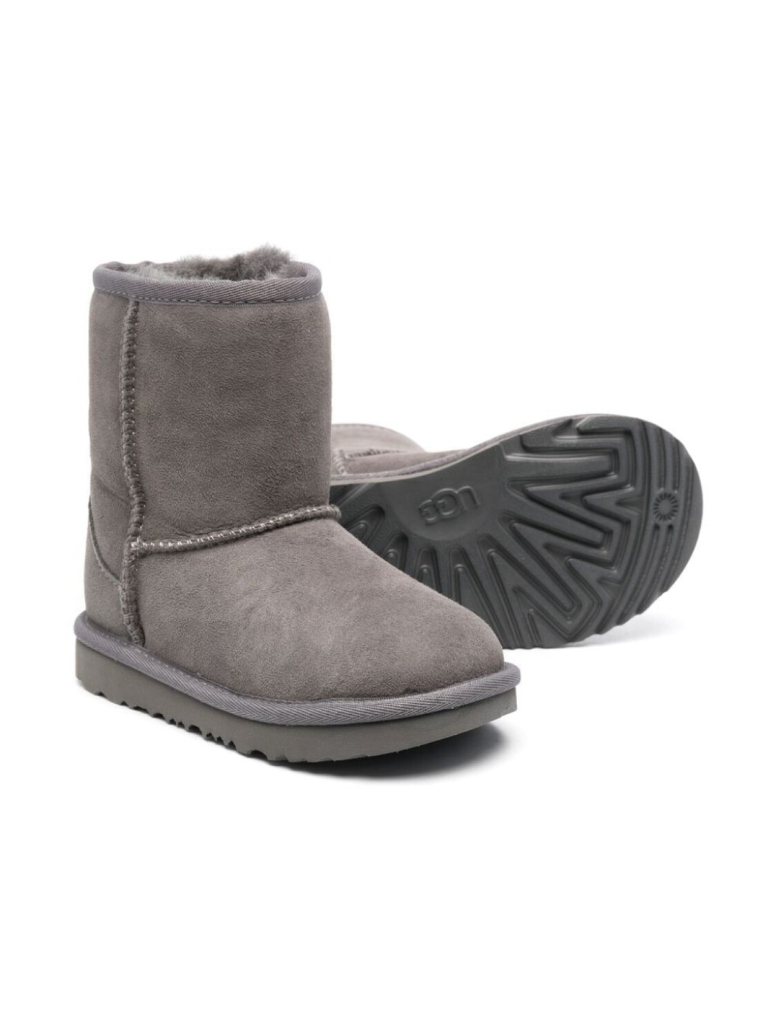 UGG Kids сапоги по щиколотку, серый — фото 2
