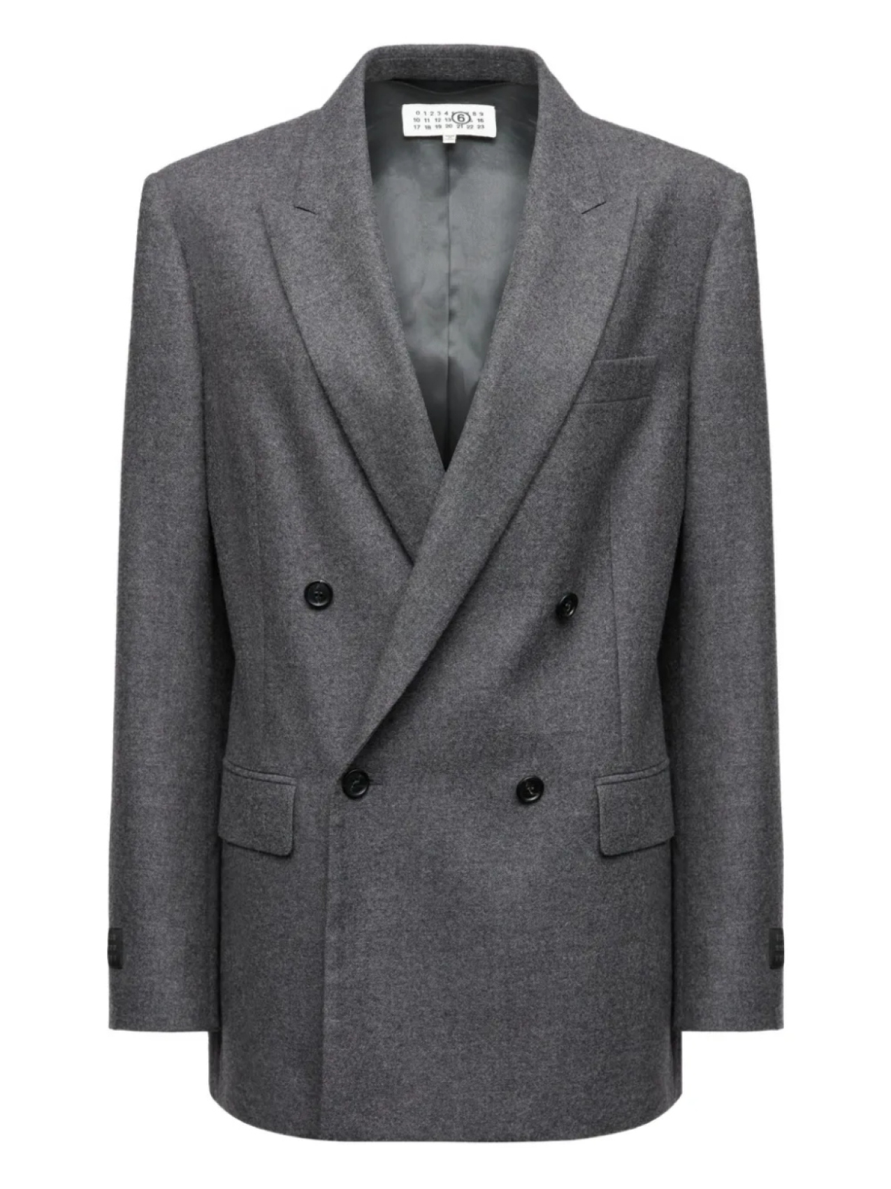 

MM6 Maison Margiela пиджак из вирджинской шерсти, серый