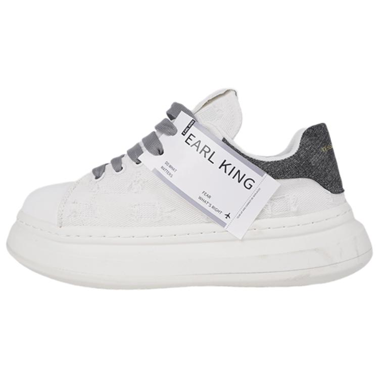 

Износостойкие и легкие низкие повседневные туфли для мужчин Earl king, White Distressed