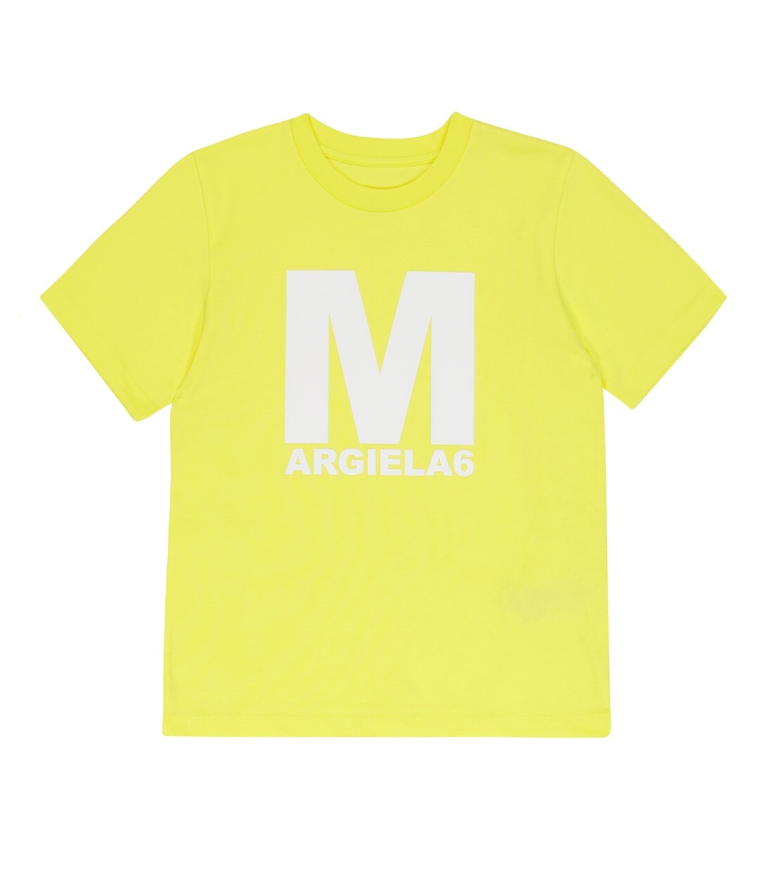 

Футболка из хлопкового джерси с логотипом MM6 Maison Margiela, желтый