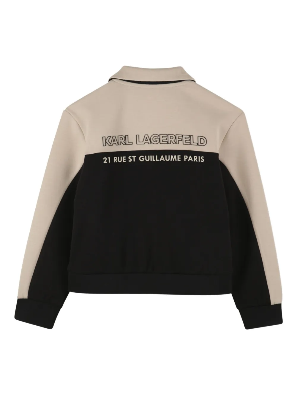 Толстовка в стиле колор-блок на молнии KARL LAGERFELD KIDS, нейтральный — фото 2