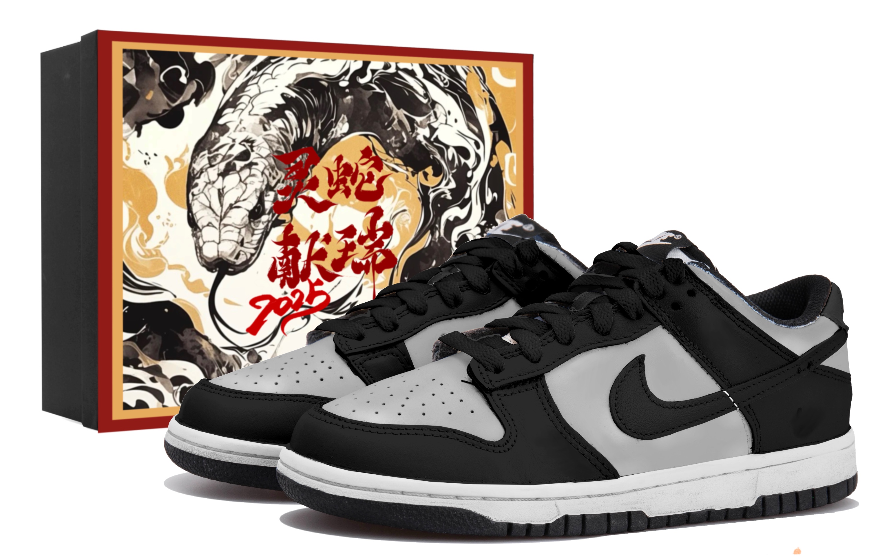 

Nike Детские кроссовки для скейтбординга Dunk "Black" Low Top для подростков