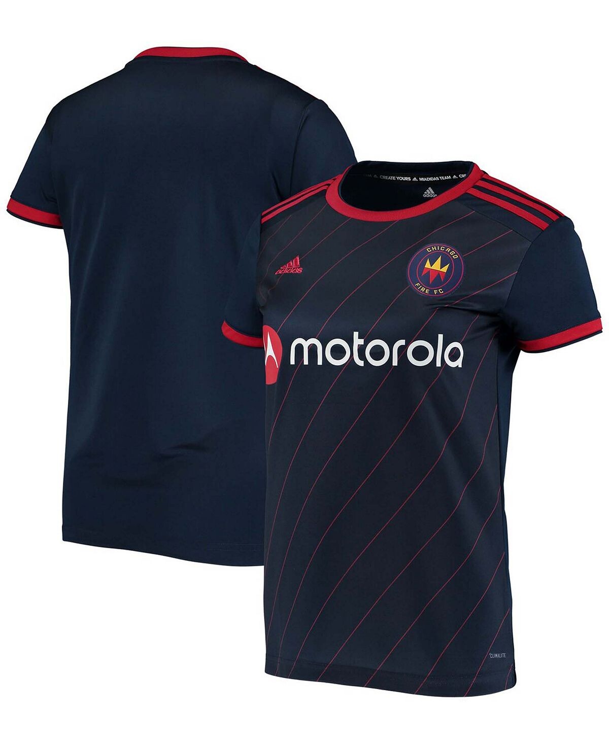 

Женская темно-синяя копия основного джерси Chicago Fire 2020 adidas, темно-синий