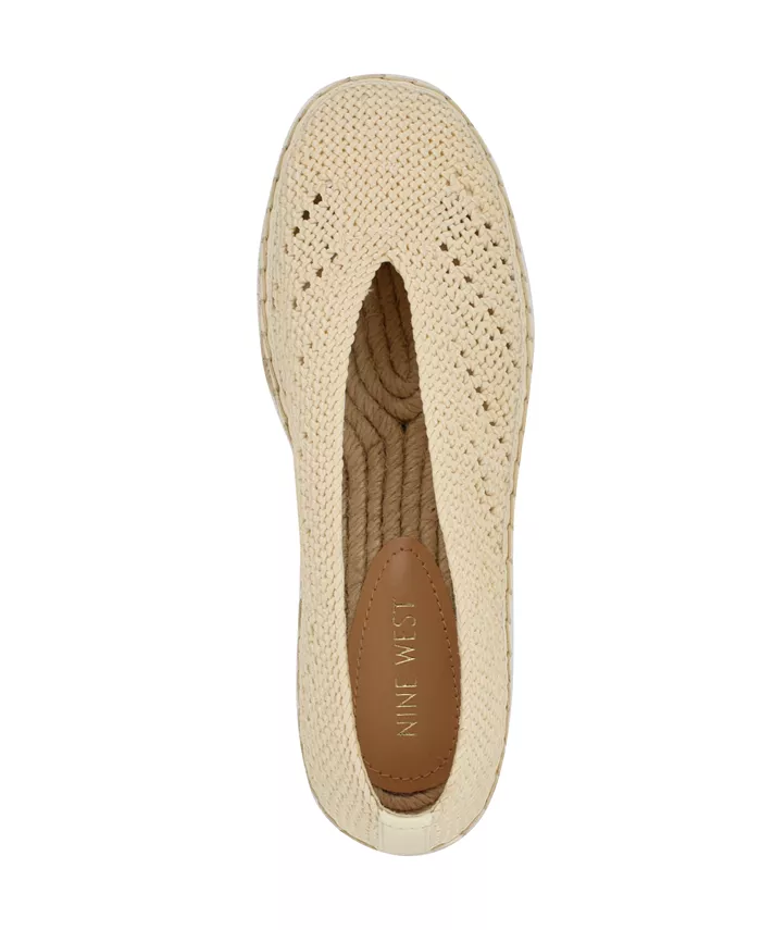 Женские эспадрильи Rorie Woven Slip-On на плоской подошве Nine West, слоновая кость/кремовый — фото 4