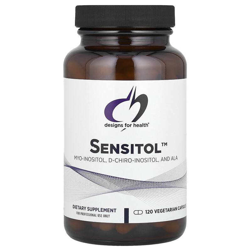 

Designs For Health, Sensitol, Myo-Inositol, D-Chiro-Inositol, And ALA, 120 Vegetarian Capsules