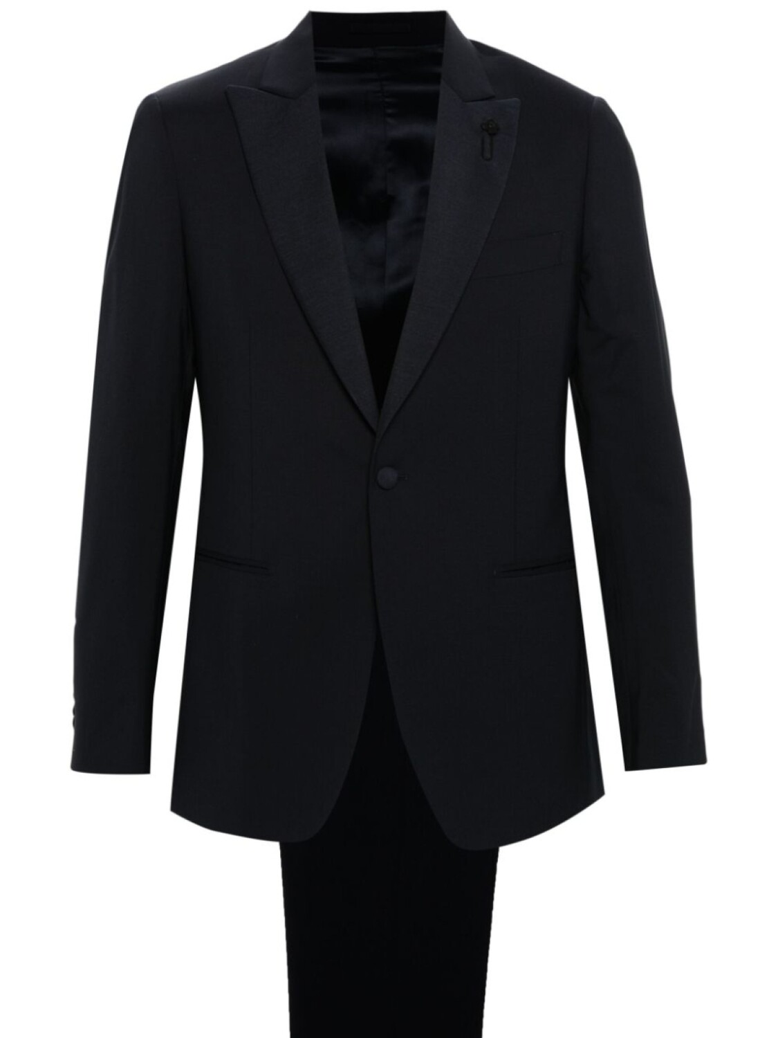 

Однобортный шерстяной костюм Lardini, синий
