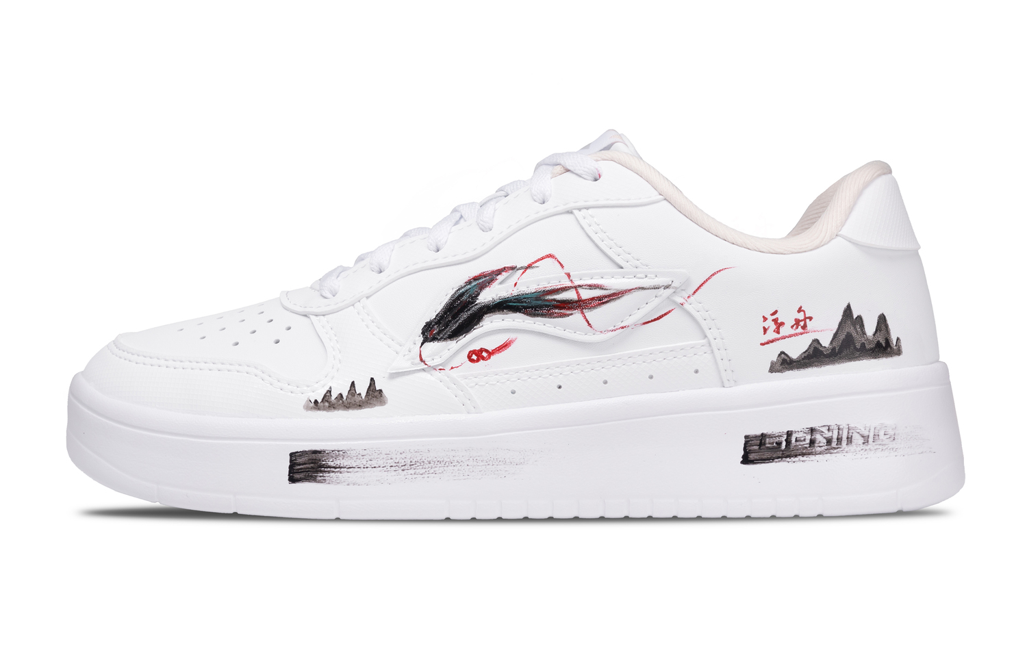 

Понтонные лодки амортизация легкие высота увеличение low top скейтборд обувь unisex LINING, черный белый красный