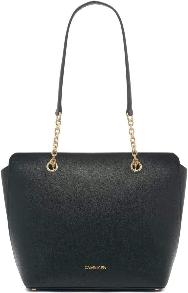 

Женская сумка-тоут Calvin Klein Hailey Micro Pebble Top Zip Chain, Black/Gold, Черный, Женская сумка-тоут Calvin Klein Hailey Micro Pebble Top Zip Chain, Black/Gold