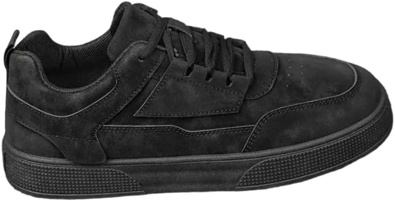 

Модные мужские кроссовки большого размера - легкий и мягкий верх, молодежный и энергичный стиль, противоскользящие и прочные Clolinde, черный