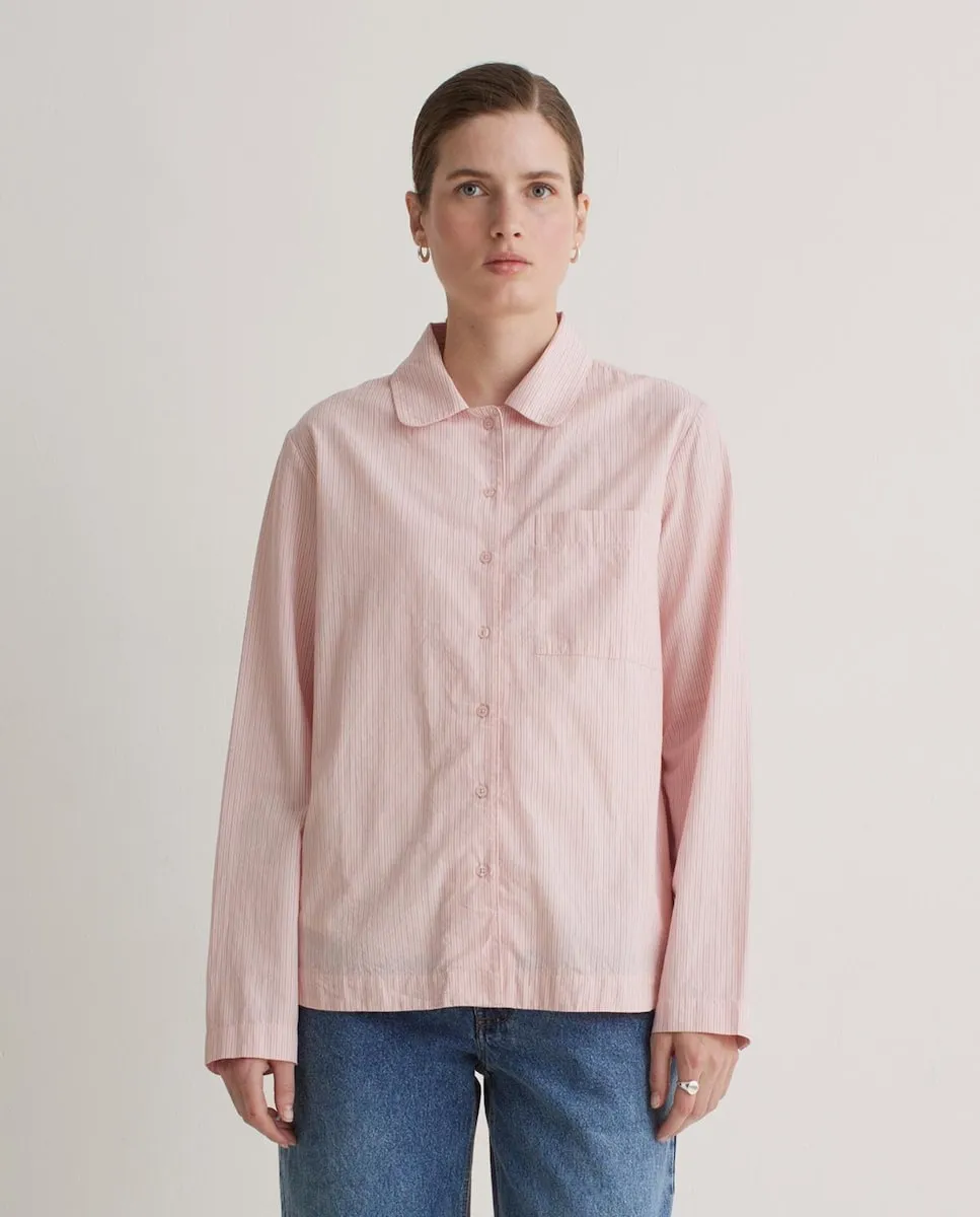 

Женская рубашка с задним швом и карманом на груди Yerse, светло-розовый