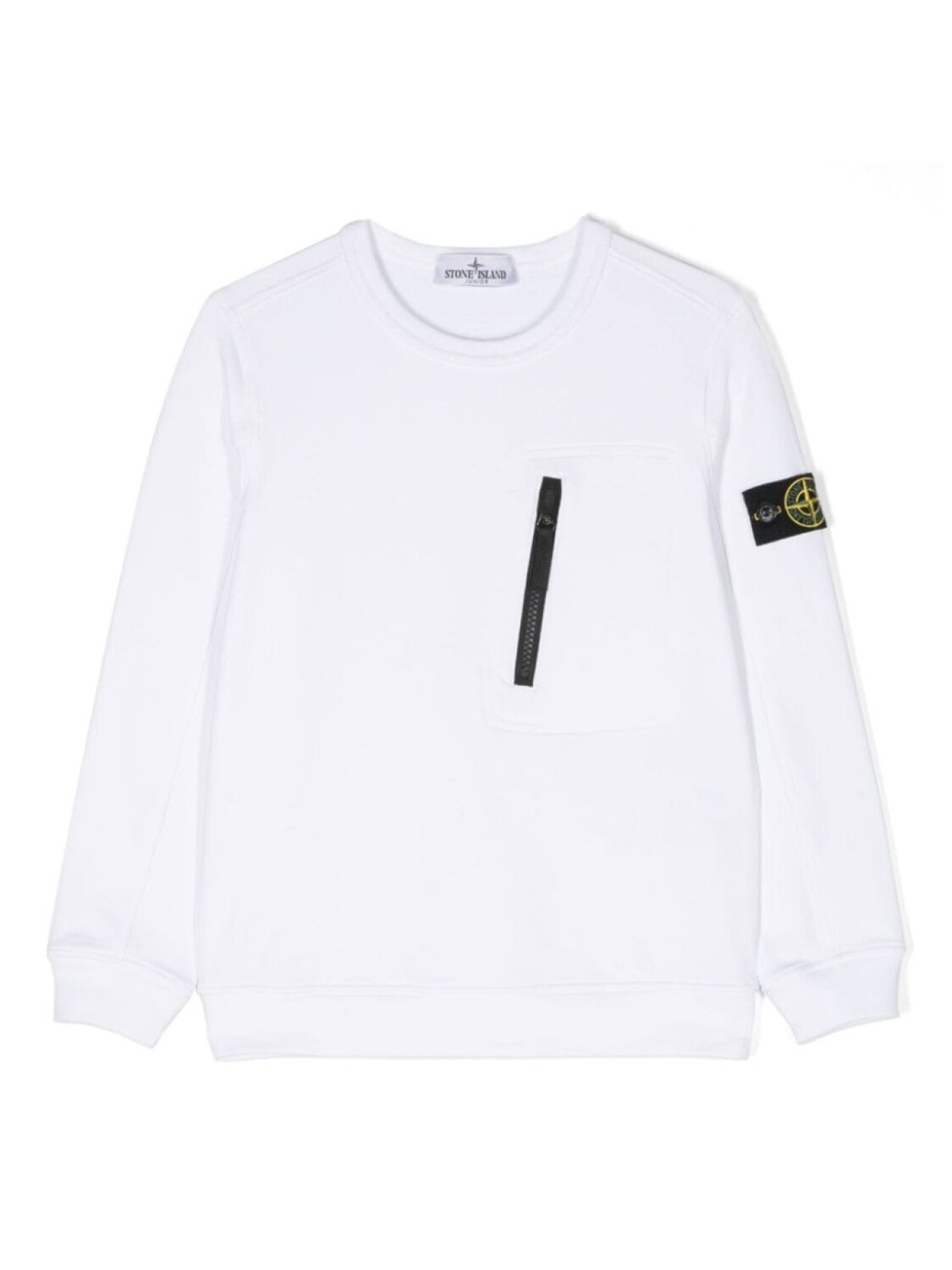 

Stone Island Junior толстовка с нашивкой Compass, белый