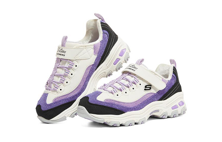 Кроссовки детские серии D"LITES GS Low-top Фиолетовый/белый/черный Skechers — фото 3