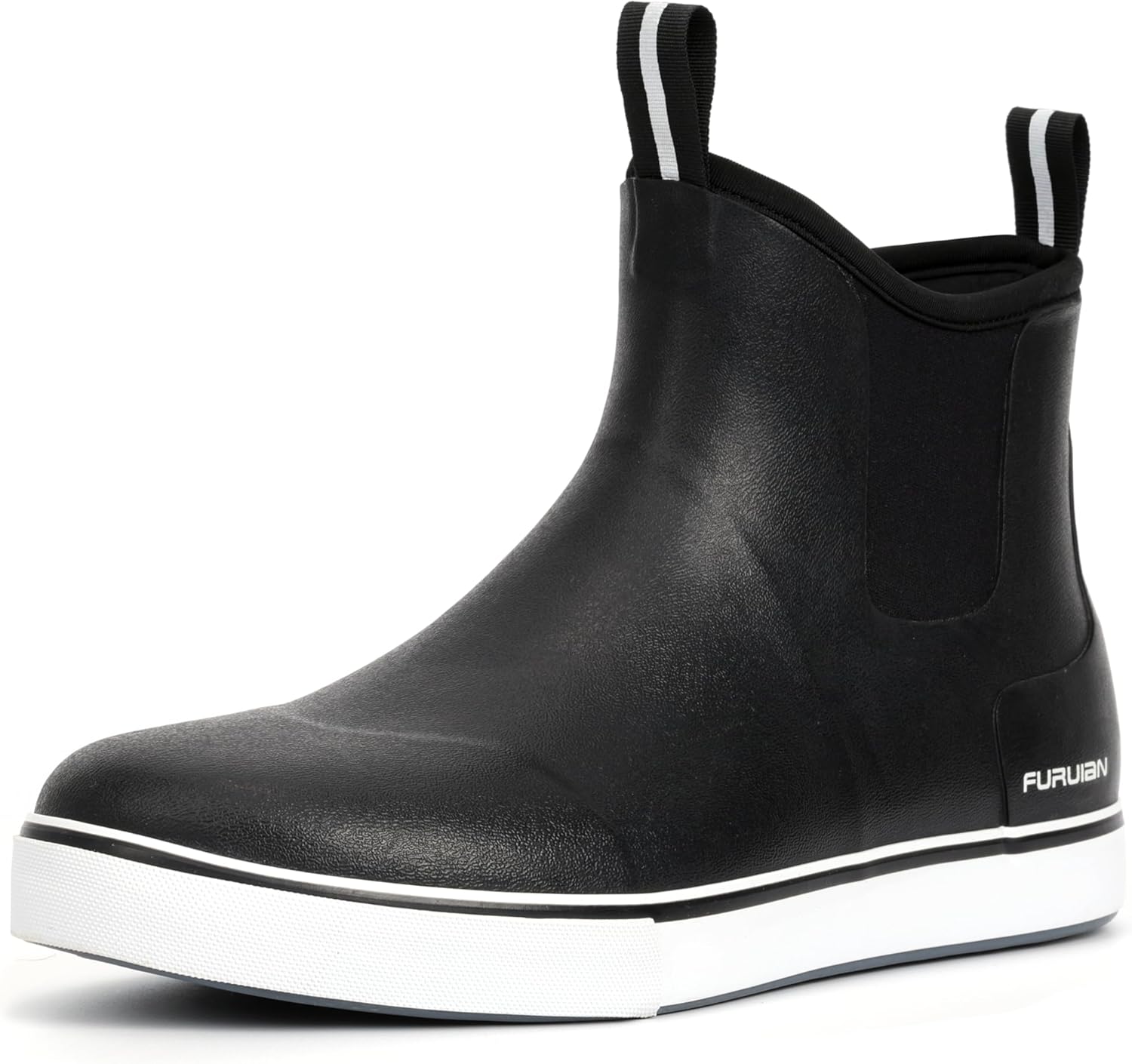 

Мужские ботинки Furuian Deck, рыболовные ботинки, водонепроницаемые дождевые ботинки, ботильоны на щиколотку, слипоны из неопрена и резины, челси для мужчин, ботинки для садоводства, рыбалки, походов, плавания и парусного спорта, черный