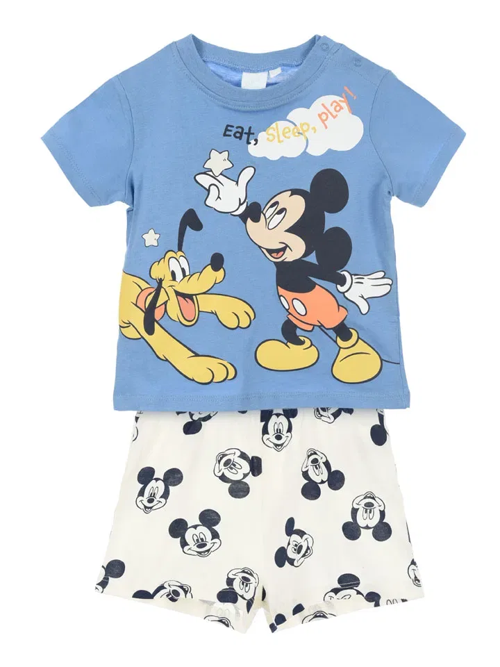 Пижама хлопковая Disney Mickey Mouse, синий/белый