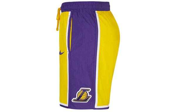 Шорты los angeles lakers courtside heritage nba шнуровка спортивные шорты amarillo Nike, желтый — фото 3