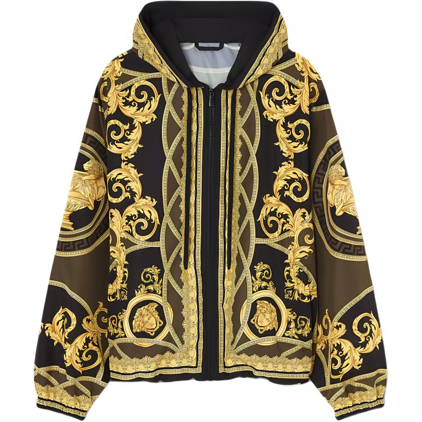 

Ветровка на молнии La Coupe Des Dieux VERSACE, черный/желтый
