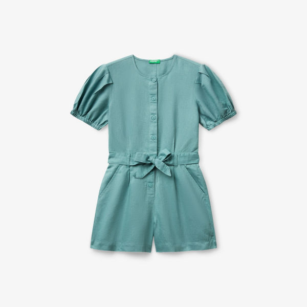 

Комбинезон Benetton с пышными рукавами, синий