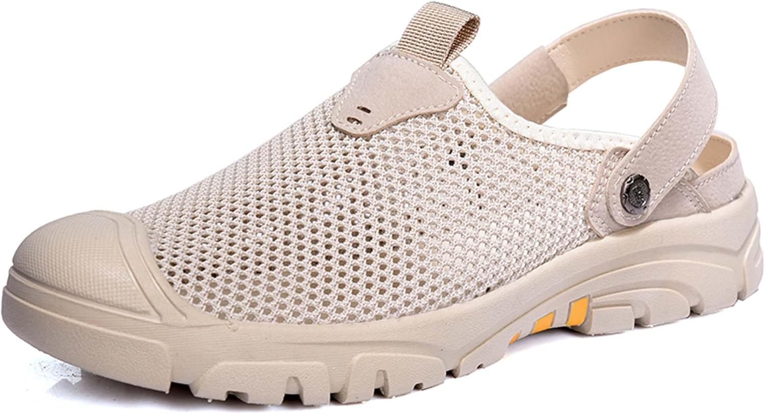 

Мужские походные сандалии Летние дышащие закрытые сандалии для ходьбы Спортивные сандалии с нескользящей подошвой Водонепроницаемые сандалии Рыбацкая пляжная обувь Для воды Обычные сандалии Шлепанцы Generic, бежевый