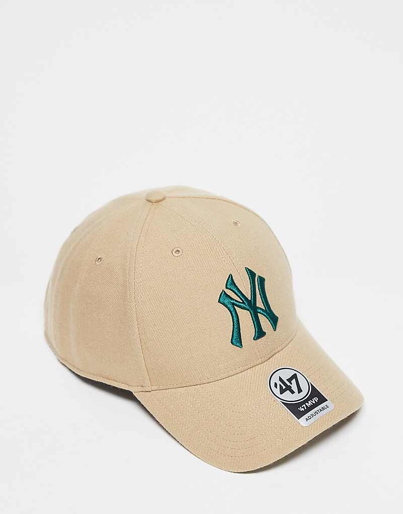 

47 Brand – New York Yankees – Бежевая кепка с контрастным логотипом