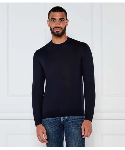 

Шерстяной свитер Slim fit Emporio Armani, синий