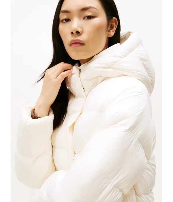 Пуховая куртка regular fit Tommy Hilfiger, экрю — фото 4