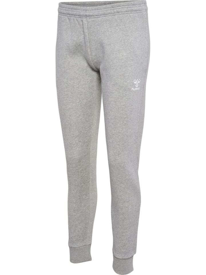 

Спортивные брюки "Hmlmover Cotton Cuff Pants Woman" серого цвета Hummel