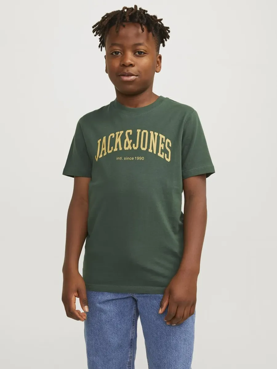 

Детская рубашка с короткими рукавами Jack & Jones "JJEJOSH TEE SS CREW NECK NOOS JNR" Jack & Jones Junior, зеленый