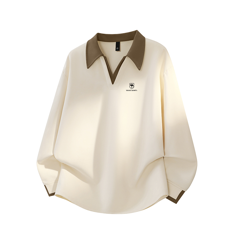 

Свитшот Unisex Polo Collar Moderate Mock Two Piece VanCamel, оранжевый (fleece-lined)