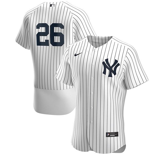 

Футболка New York Yankees домашняя игровая Men's dj lemahieu бело-синяя Nike